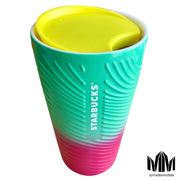 Starbucks l NWT Spring 2023 Petunia Ombré Ceramic Double Walled 12 oz. Tumbler - Picture 2 of 5